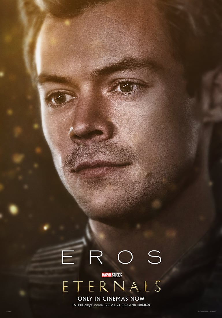 Poster de Harry Styles como Eros en la película Eternals