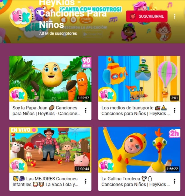 Canales seguros y divertidos en YouTube Kids