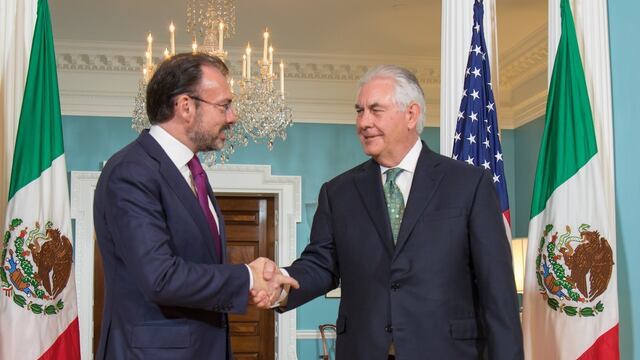 Luis Videgaray y su homólogo estadounidense, Rex Tillerson.