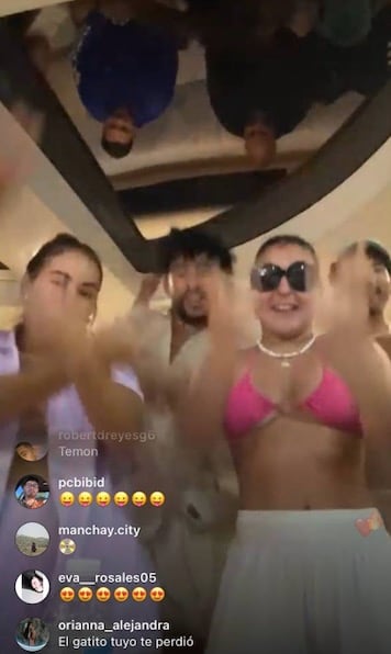 Gabriela Berlingeri y otros invitados de Bad Bunny al live que hizo para Instagram, TikTok y Facebook