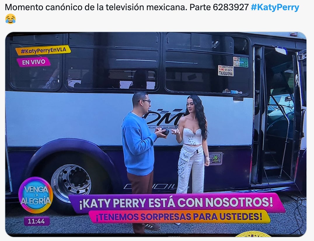 Katy Perry vivió momentos humildes en Venga la Alegría y los memes lo saben