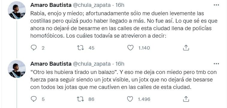 Denuncia de pareja gay contra policías de CDMX