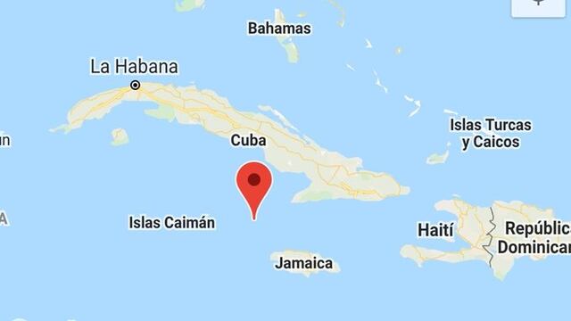 Epicentro estimado del sismo registrado este 28 de enero en el Mar Caribe