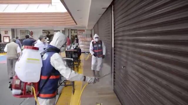 Desinfección de tienda