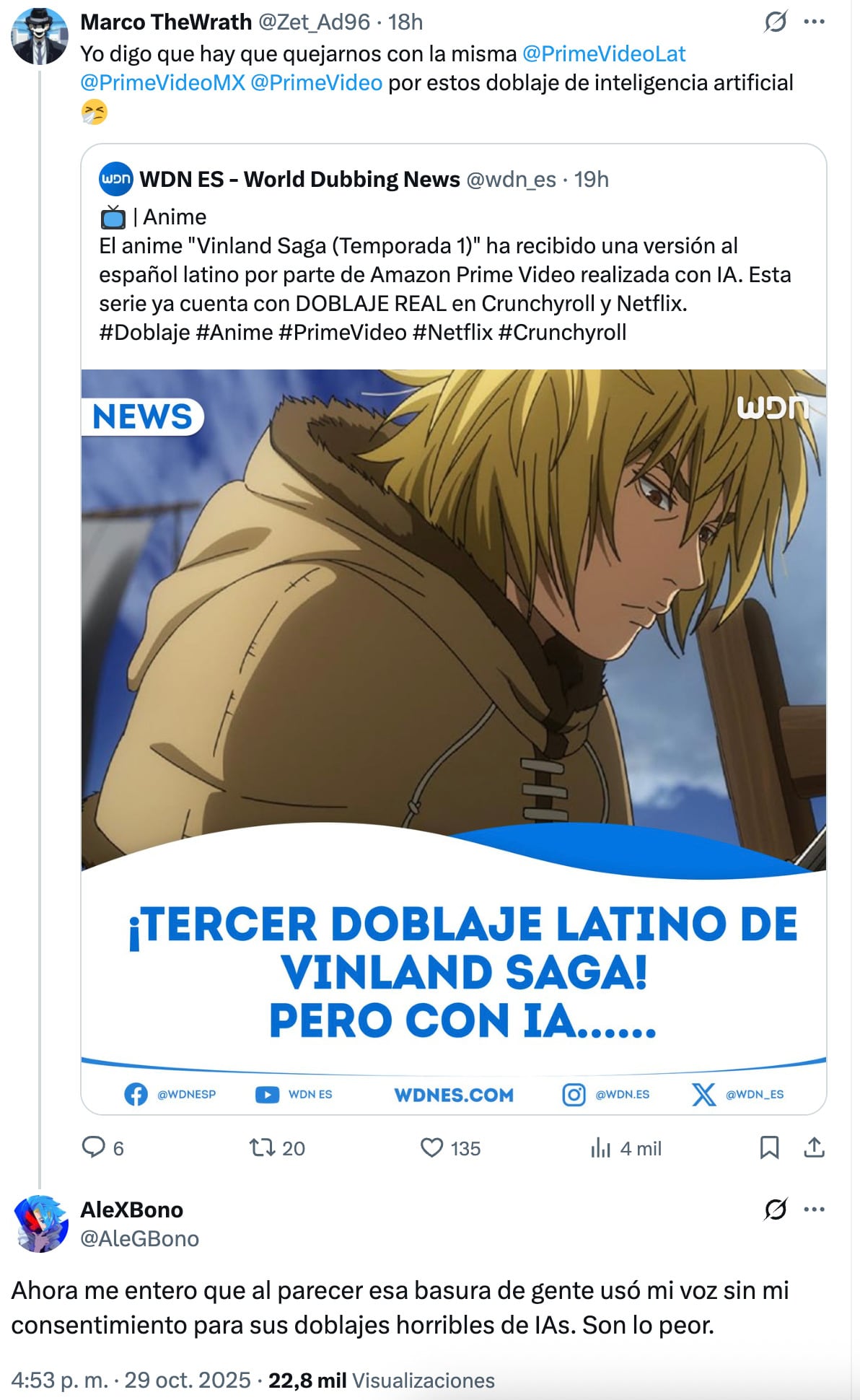 Alejandro Bono, actor de doblaje