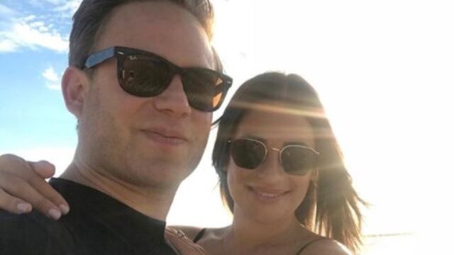 Lea Michele y su esposo.