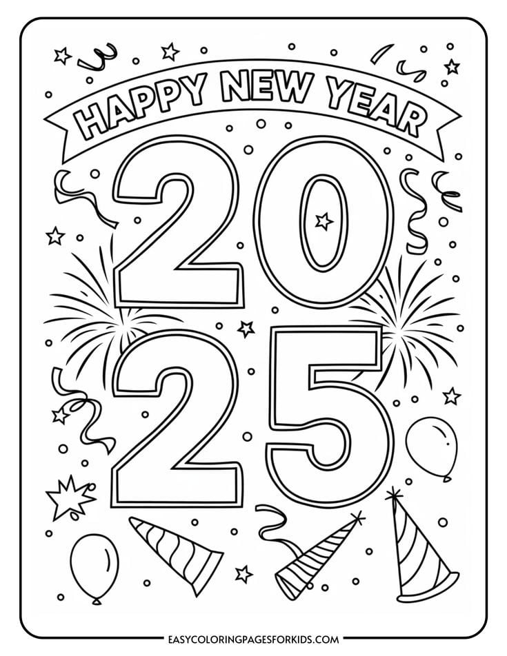 Dibujos de Año Nuevo 2025
