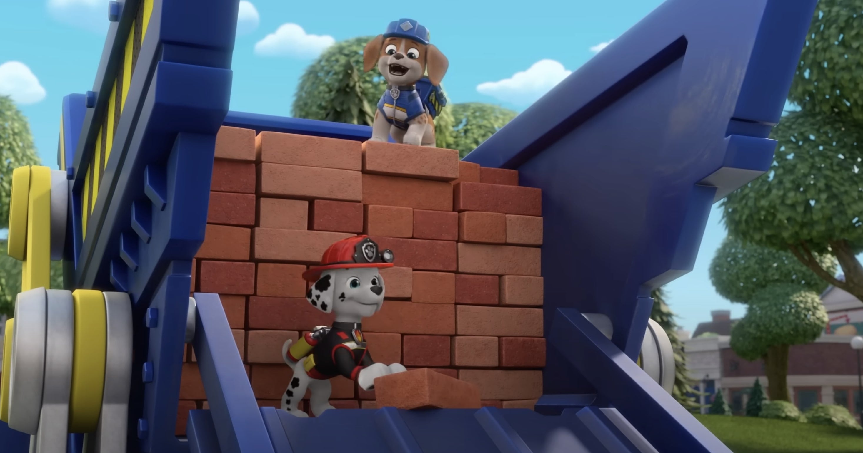 Marshall y Rubble construyen una estación de bomberos