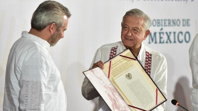AMLO y Alfredo Ramírez Bedolla, gobernador de Michoacán