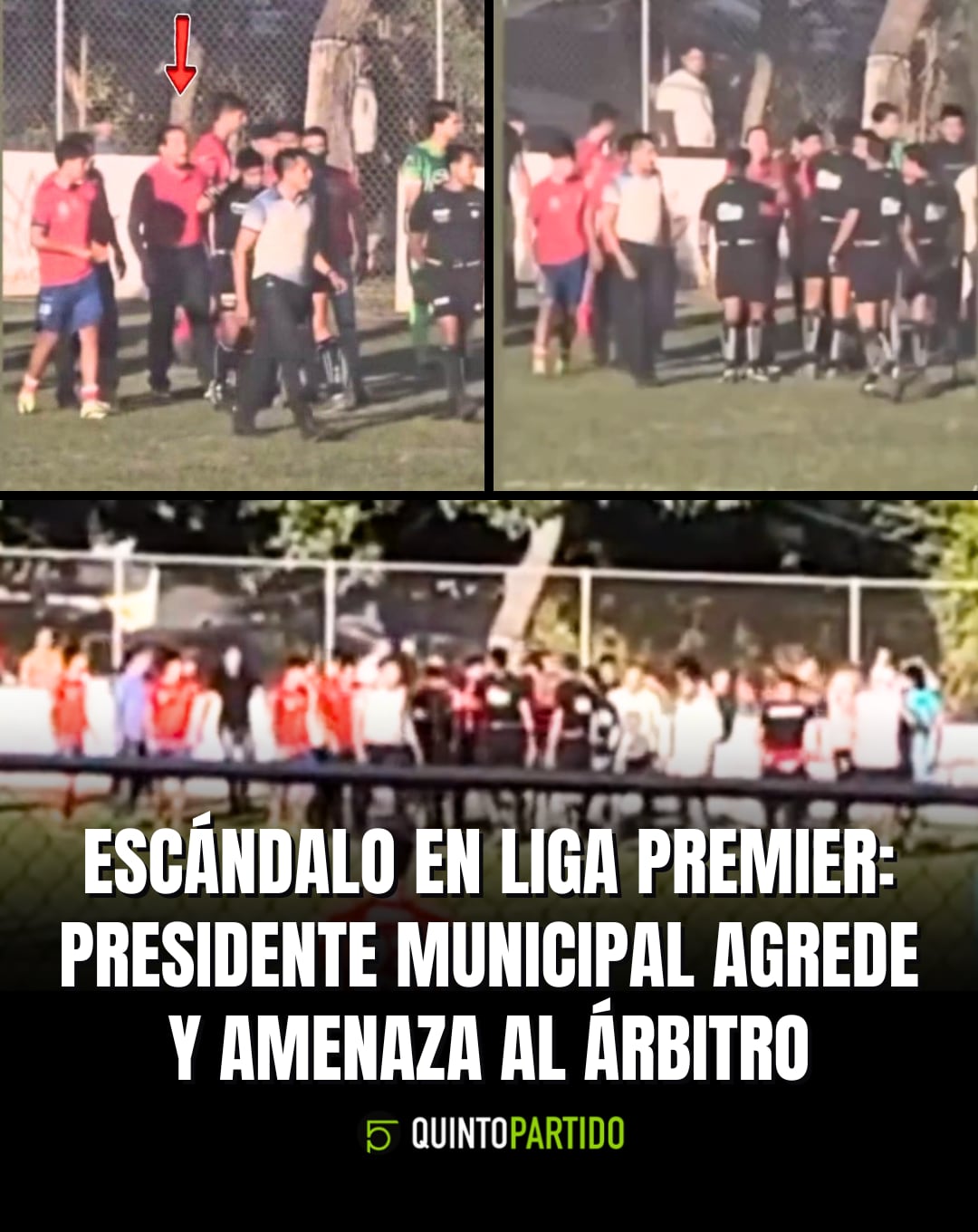 Agresión contra árbitros en la Liga Premier de México