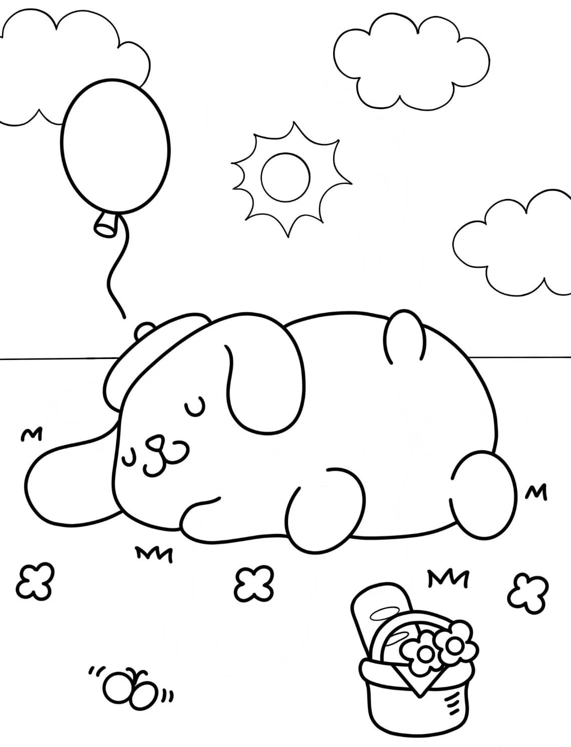 Dibujos de Pompompurin por su cumpleaños