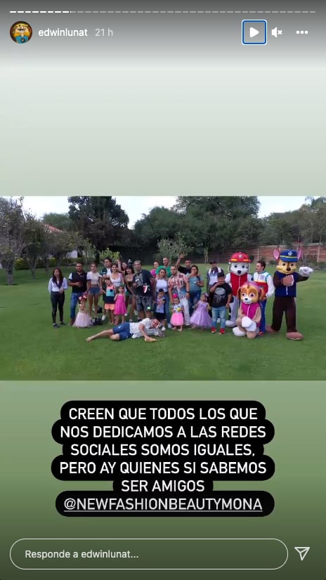 Edwin Luna, cumpleaños de Geros