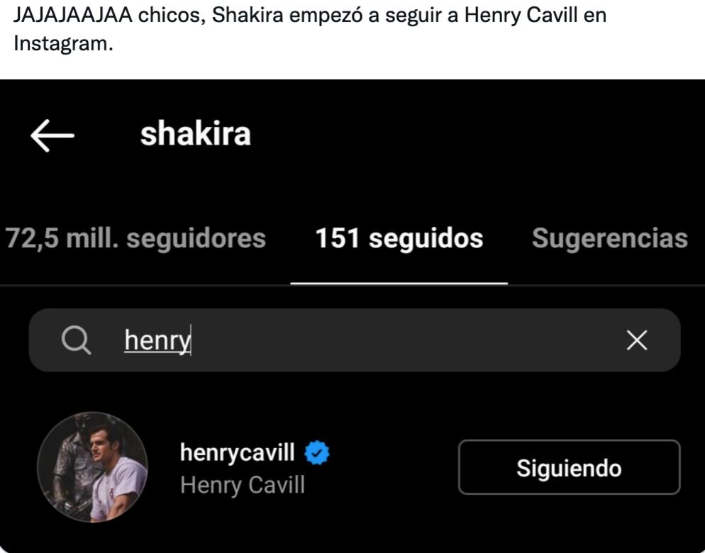 Memes de Shakira y Henry Cavill tras supuesta separación con Piqué