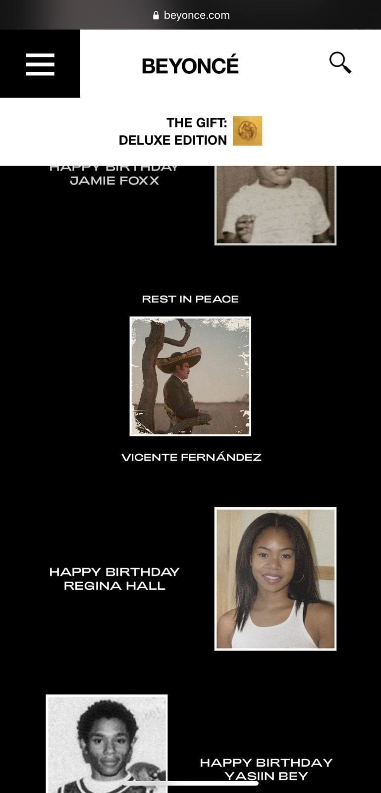 Beyonce se pronuncia tras muerte de Vicente Fernández