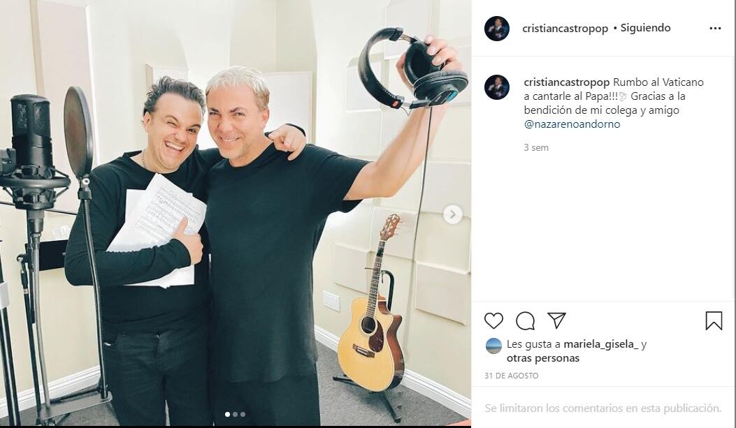 Cristian Castro en El Vaticano