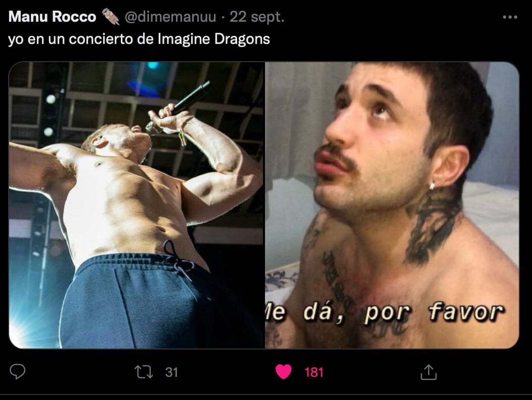 Dan Reynolds, vocalista de Imagine Dragons, ya encendió los memes al dejarse ver sin camisa