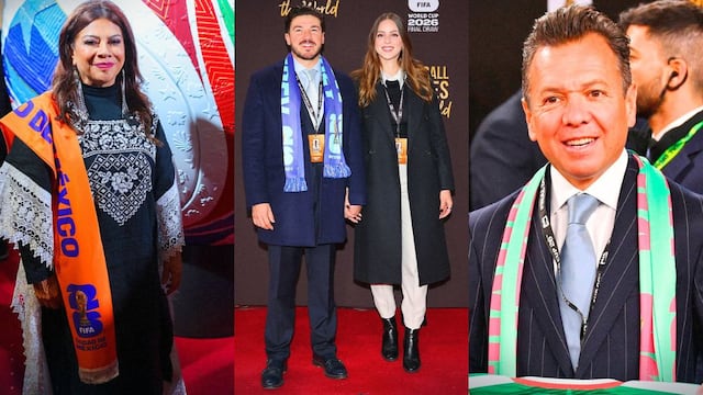 Clara Brugada, Pablo Lemus y Samuel García asisten al sorteo del Mundial 2026