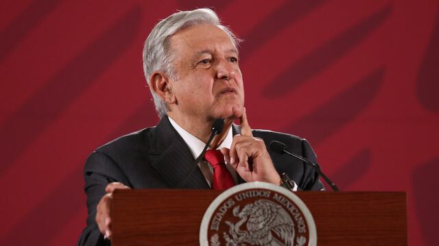 El presidente AMLO en su conferencia mañanera.