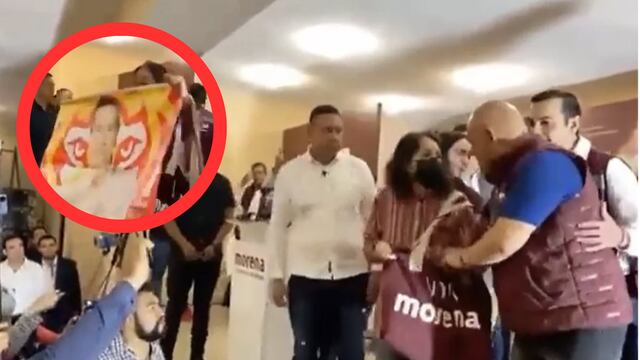 Mario Delgado es interrumpido durante mitin en Coahuila por supuesta militante de Morena