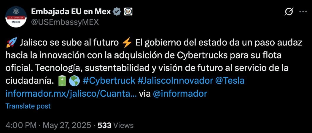 patrullas Cybertruck de Jalisco