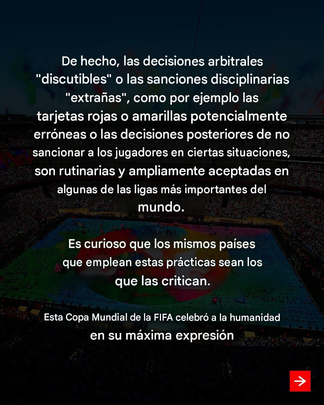 Gianni Infantino responde a las crítica del Mundial 2026 (traducida).