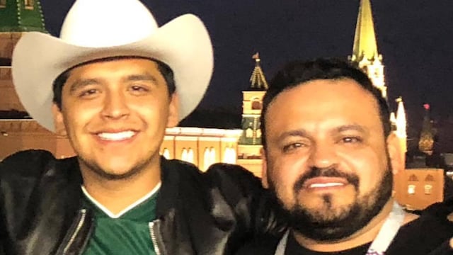 Christian Nodal y su papá Jaime González