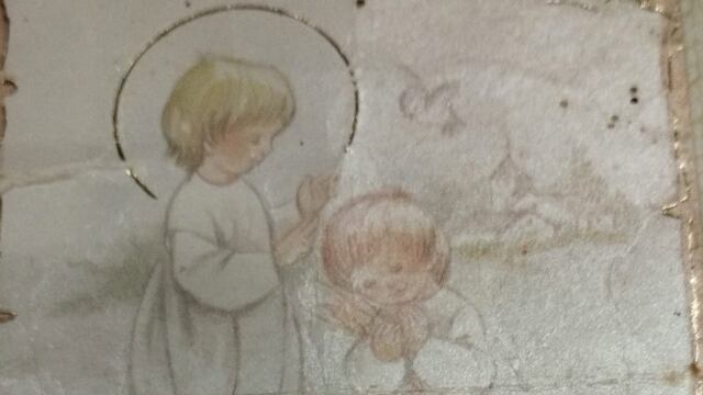 Invitación de su primera comunión en 1990