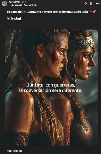 Nuja Amar llama "guerrera" a Frida Sofía