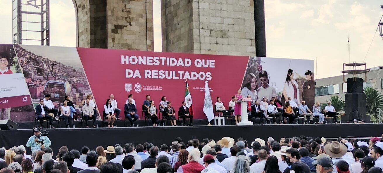 Claudia Sheinbaum evento masivo en el Monumento a la Revolución en vivo, sigue el minuto a minuto: llega la jefa de Gobierno de la CDMX y arranca informe