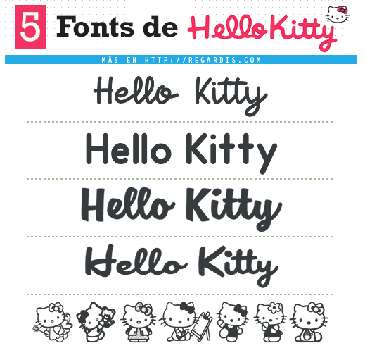tipografía de Hello Kitty