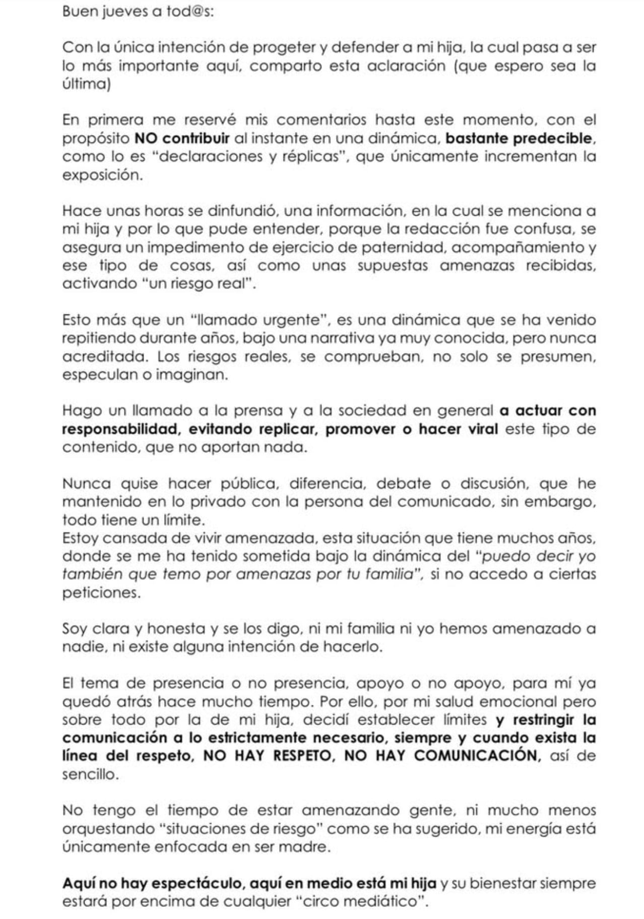 Lucy Garza responde a Poncho de Nigris tras denuncia de presuntas amenazas