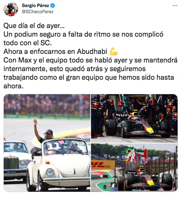 Checo Pérez mensaje