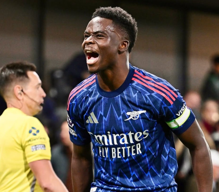 Bukayo Saka, figura del Arsenal y la selección de Inglaterra.