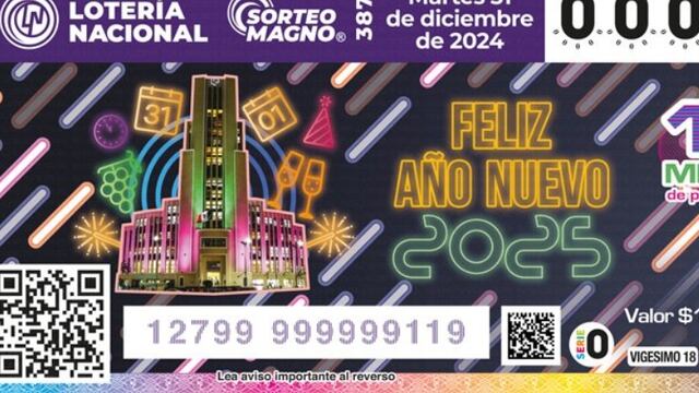 Resultados Sorteo Magno 387 de Lotería Nacional: Ganadores de hoy 31 de diciembre 2024