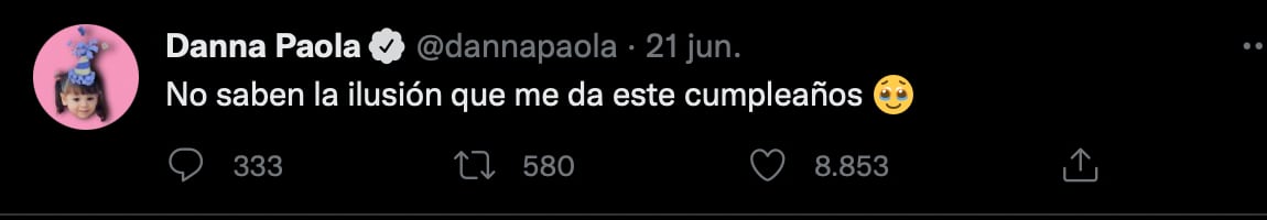 ¿Cuándo es el cumpleaños de Danna Paola? Hoy celebra 27 años