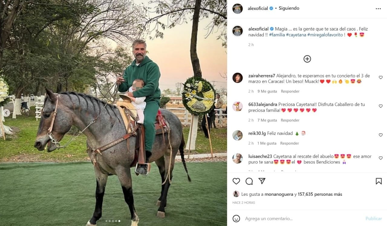 Alejandro Fernández y su nieta Cayetana