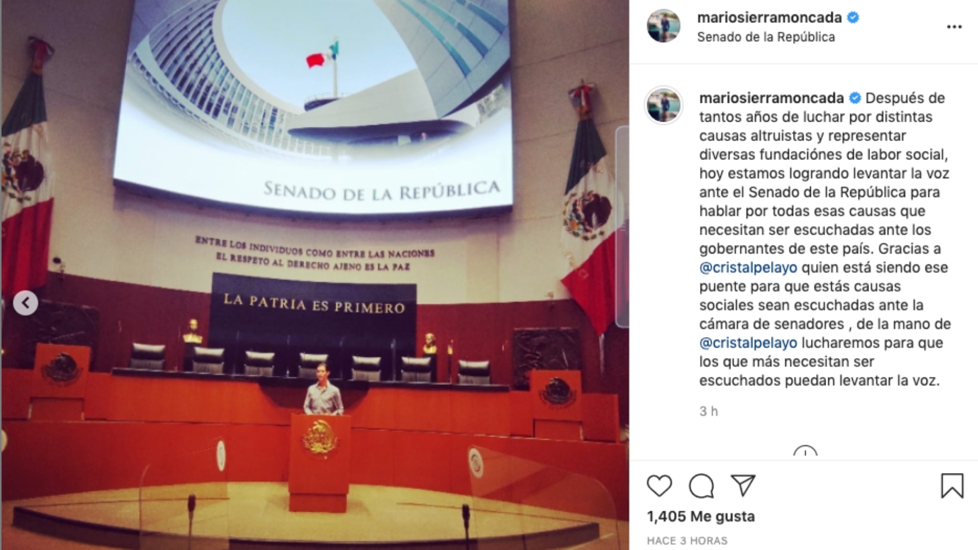 Mario Sierra en el Senado