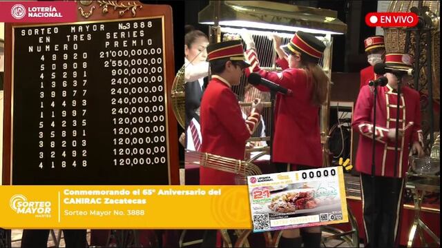 Resultados Sorteo Mayor 3888 de Lotería Nacional en vivo: ganadores de hoy 30 de mayo