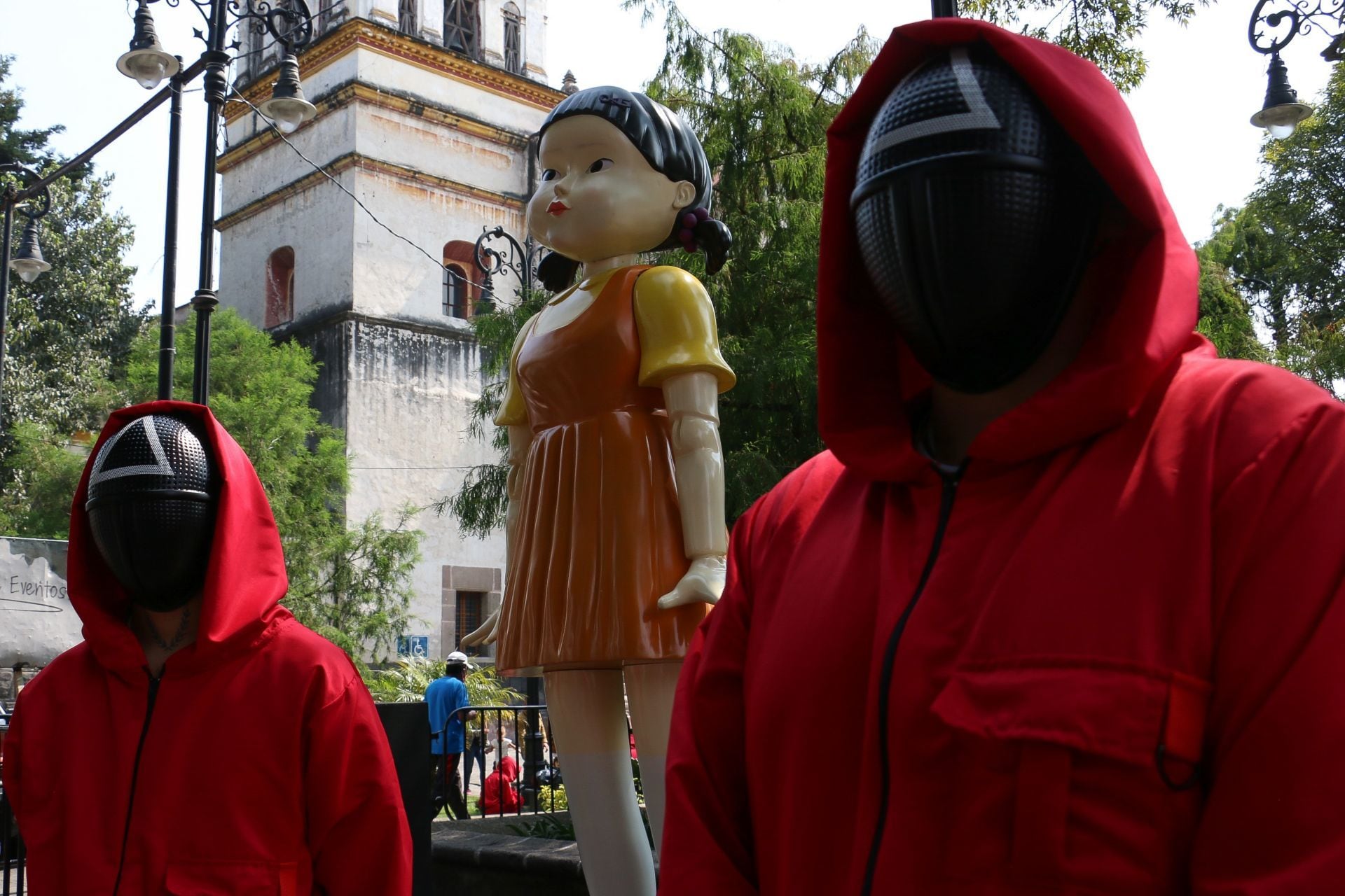 Muñeca de 'El juego del calamar' en Coyoacán