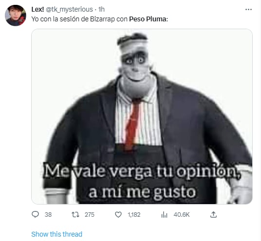 Memes canción de Peso Pluma con BZRP