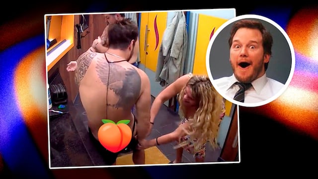 Wendy Guevara le baja el short a Nicola Porcella