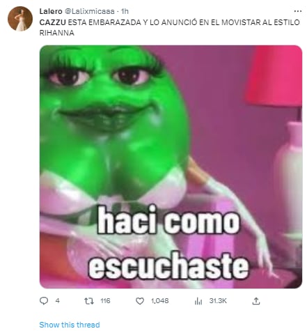 Reacción al anuncio de Cazzu en pleno concierto diciendo que está embarazada de Christian Nodal