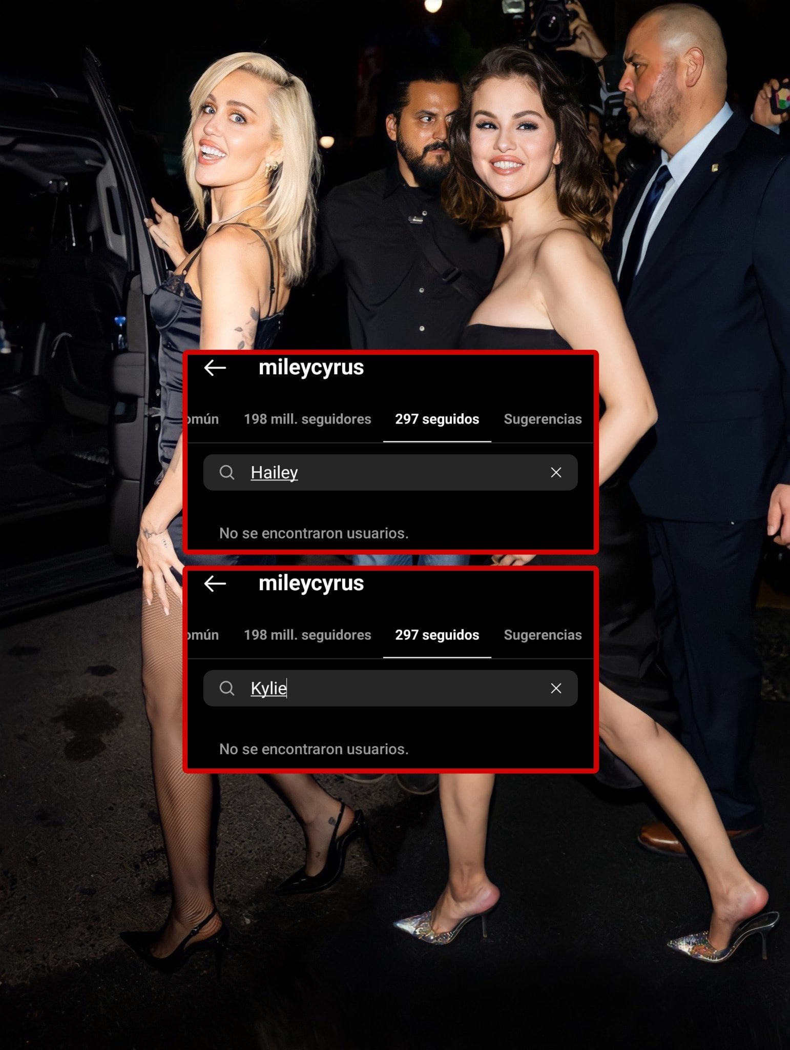 Miley Cyrus dejó de seguir a Hailey Bieber tras pelea con Selena Gomez