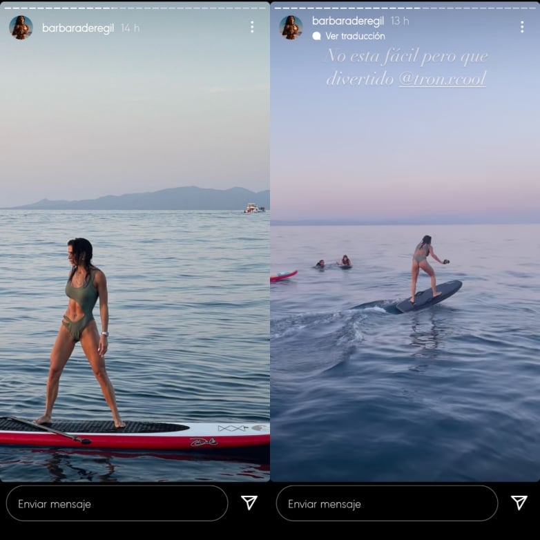 Bárbara de Regil se pone a surfear en Puerto Vallarta.