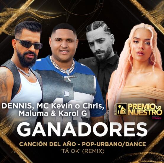Premios Lo Nuestro 2024: ‘Tá Ok Remix’ gana a Canción Del Año – Pop-Urbano/Dance