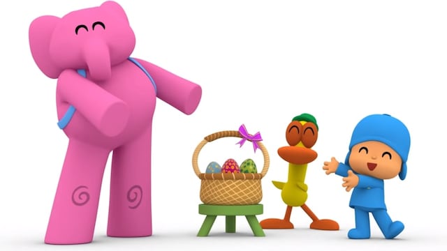 4 dibujos de Pascua de Pocoyó para colorear que puedes imprimir