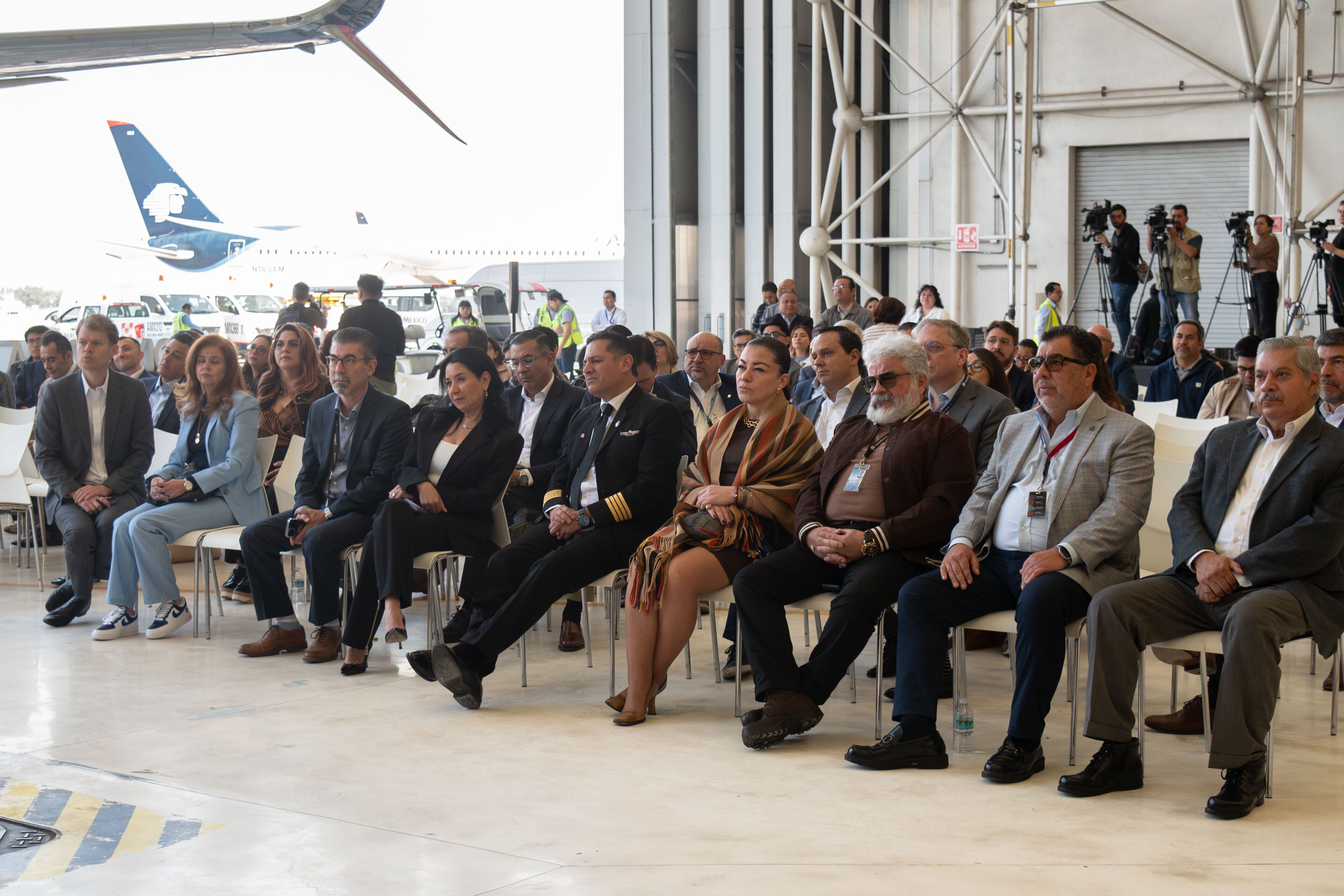 Presentación a medios de la distinción como la aerolínea más puntual del mundo otorgada a Aeromexico por Cirium.