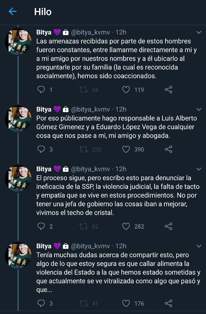Hilo de Bitya en Twitter.