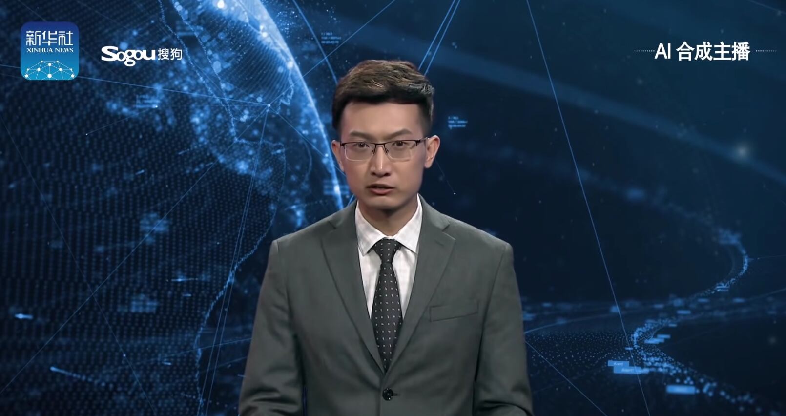 Robot en noticiero de China