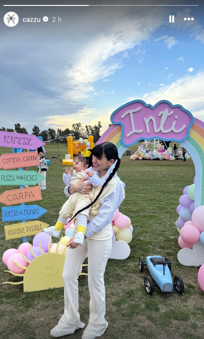 Cazzu celebra el primer año de su hija con hermosa fiesta y Christian Nodal fue el ausente